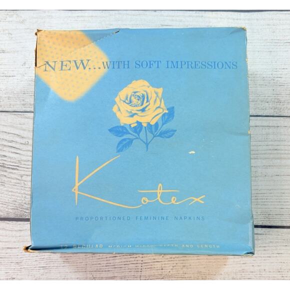 Other - Vintage 1959 Kotex Feminine Pads Napkins 1 Box of 12 Unused Prop